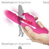 Vibrador con movimiento y estimulador de clitoris y varias velocidades USB